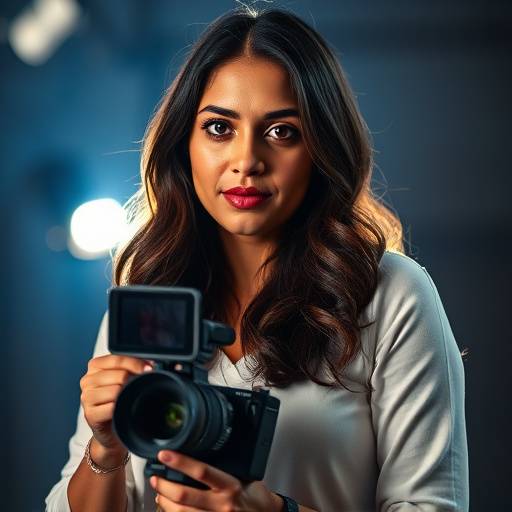 Portrait of Ava Sharma, award-winning film director